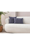 Swita Home İKİLİ Dekoratif Puantiye Keten Kumaşlı Kırlent Kılıfı 43x43, 35X50