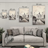 Yolculuk ve Seyahat Cam Tablo - Karışık - Dikey Motif 01-018