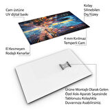 Yolculuk ve Seyahat Cam Tablo - Karışık - Dikey Motif 01-037