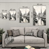 Yolculuk ve Seyahat Cam Tablo - Karışık - Dikey Motif 01-040