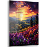 Yolculuk ve Seyahat Cam Tablo - Karışık - Dikey Motif 01-058