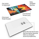 Yolculuk ve Seyahat Cam Tablo - Karışık - Dikey Motif 01-066