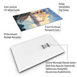 Yolculuk ve Seyahat Cam Tablo - Karışık - Dikey Motif 01-077