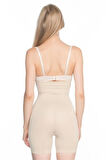 Kadın Bej Yüksek Bel Uzun Paçalı Ince Korse 7026