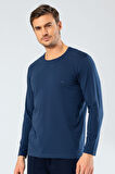 Cacharel Erkek Uzun Kollu T-Shirt 1333/İndigo