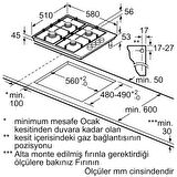 Bosch PBP6C2B820 Gazlı Ankastre Ocak