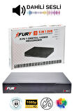 FURY 16 Kamera Sesli Gece Renkli Güvenlik Kamerası Full Hd-su Geçirmez Güvenlik Kamerası Seti 250GB