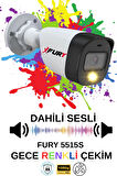 FURY 1 li Sesli Gece Renkli Görüş Güvenlik Kamerası Su Geçirmez Güvenlik Kamerası Seti 320GB