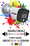FURY 16 LI Sesli Gece Renkli Görüş Güvenlik Kamerası Su Geçirmez Güvenlik Kamerası Seti 320GB