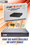 FURY 4 LÜ Sesli 6 Warm Led Gece Renkli Görüş Su Geçirmez Güvenlik Kamerası Seti 1TB