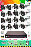 FURY 16 Kameralı 6 Warm Led Gece Renkli Görüş-Cepten İzle-Su Geçirmez Güvenlik Kamerası Seti 1TB