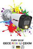 FURY 6 lı Ip Güvenlik Kamera Seti Sesli 4mp Gece Renkli Su Geçirmez 5515s 250GB