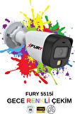 FURY 2 Li Ip Güvenlik Kamera Seti Sesli 4mp Gece Renkli Su Geçirmez 5515s 500GB