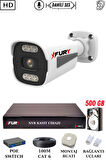 FURY 1 Kameralı Ip Güvenlik Kamerası Seti Sesli 4mp Gece Renkli Su Geçirmez 1506s 500GB