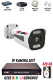 FURY 1 Kameralı Ip Güvenlik Kamerası Seti 4mp Gece Renkli Su Geçirmez 1506 320GB