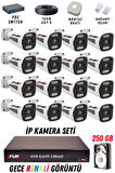 FURY 16 Kameralı Ip Güvenlik Kamerası Seti 4mp Gece Renkli Su Geçirmez 1506 250GB