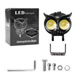 Baykuş Sis Farı Çift Renk Sarı-Beyaz Araç Motosiklet Off Road Led Lamba Delici Yayıcı Projektör 50W Metal Arazi Çalışma Lambası 1 Adet