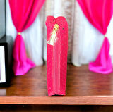lancome fuşya kzmetik-Makyaj-Çantası -gnişlik-21-Derinlik-12-cm VİNTAGE