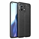 Gpack Xiaomi Mi 11 Kılıf Niss Silikon Deri Görünümlü