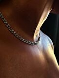 Figaro Model Choker Çelik Zincir Kolye -Choker Serisi