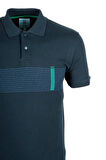 Erkek Polo Yaka Tişört Baskılı Lacivert %100 Pamuk Slim Fit T-shirt NCS JEANS 1124