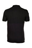 Erkek Polo Yaka Tişört Baskılı Siyah %100 Pamuk Slim Fit T-shirt NCS JEANS 1124