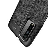 Gpack Xiaomi Redmi Note 9 4G Kılıf Niss Silikon Deri GörünümlüNano Glass