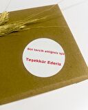 Bizi Tercih Ettiğiniz İçin Teşekkür Ederiz düz yazı Yuvarlak Yapışkanlı Etiket 5x5 cm 100 adet