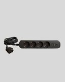 Led Anahtarlı Akım Korumalı Çoklu Priz 4 Priz 3 USB Girişli