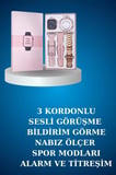 Kablolu Bluetooth Kulaklık ve Kadınlara Özel Bileklik Hediyeli Yeni Nesil Akıllı Saat 3 Kordonlu
