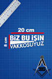 Biz Bu İşin Vakkosuyuz 20x8 Jdm Yazı Araba-motosiklet Cam Etiket Sticker Beyaz Renk