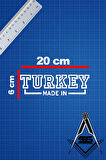 Made in Turkey 20x6 Jdm Yazı Araba-motosiklet Cam Etiket Sticker Beyaz Renk