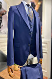 Guild Balkan Slim Fit Lacivert Takım Elbise