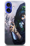 Apple iPhone 16 Plus uyumlu Girls 28 HD Desenli Spray Boya ve Güvercinler