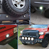 Gömme Tip Beyaz 6 Led Araç Motosiklet Off Road Led Lamba Delici Yayıcı Projektör 18W Metal Sis Arazi Çalışma Lambası 12v-24v 1 Adet