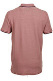 Erkek Polo Yaka Tişört Dokulu Gül Kurusu %100 Pamuk Slim Fit T-shirt NCS JEANS 1134