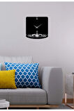 Artroya Su Damlası Metal Duvar Saati -Ev Ofis  - 40 x 40 - cm - Siyah - CLOCK-159