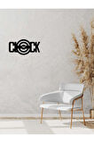 Artroya Modern Text Metal Duvar Saati   -Ev Ofis  - 50 x 24 - cm - Siyah - CLOCK-086