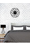 Artroya Modern Art Metal Saat  -Ev Ofis  - 50 x 50 - cm - Siyah - CLOCK-079