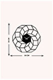 Artroya Modern Art Metal Saat  -Ev Ofis  - 50 x 50 - cm - Siyah - CLOCK-079