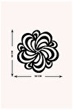 Artroya Mandala Metal Duvar Saati   -Ev Ofis  - 50 x 50 - cm - Siyah - CLOCK-130
