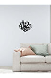 Artroya Modern Text Metal Duvar Saati -Ev Ofis  - 50 x 46 - cm - Siyah - CLOCK-261