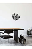 Artroya Modern Text Metal Duvar Saati -Ev Ofis  - 50 x 46 - cm - Siyah - CLOCK-261