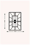 Artroya Modern Roma Metal Duvar Saati   -Ev Ofis  - 50 x 33 - cm - Siyah - CLOCK-169
