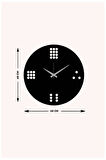 Artroya Zar Metal Duvar Saati -Ev Ofis  - 40 x 40 - cm - Siyah - CLOCK-180
