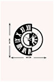 Artroya Modern Roma Metal Duvar Saati   -Ev Ofis  - 60 x 60 - cm - Siyah - CLOCK-081