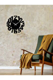 Artroya Modern Number Metal Duvar Saati   -Ev Ofis  - 40 x 40 - cm - Siyah - CLOCK-207