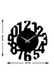 Artroya Modern Number Metal Duvar Saati   -Ev Ofis  - 40 x 40 - cm - Siyah - CLOCK-207