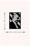 Artroya Atatürk Sembolü Metal Duvar Tablosu - Ev Duvar Dekorasyonu - 70 x 50 cm -Siyah - ATA-033