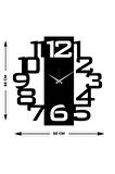 Artroya Modern Number Metal Duvar Saati   -Ev Ofis  - 50 x 50 - cm - Siyah - CLOCK-227